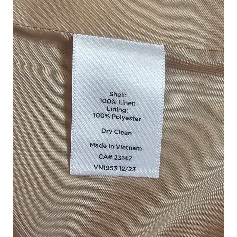 Talbots Cropped 100% Linen Blazer Jacket, 6 Button, Womens Sz 16, New, NWT - Picture 8 of 12